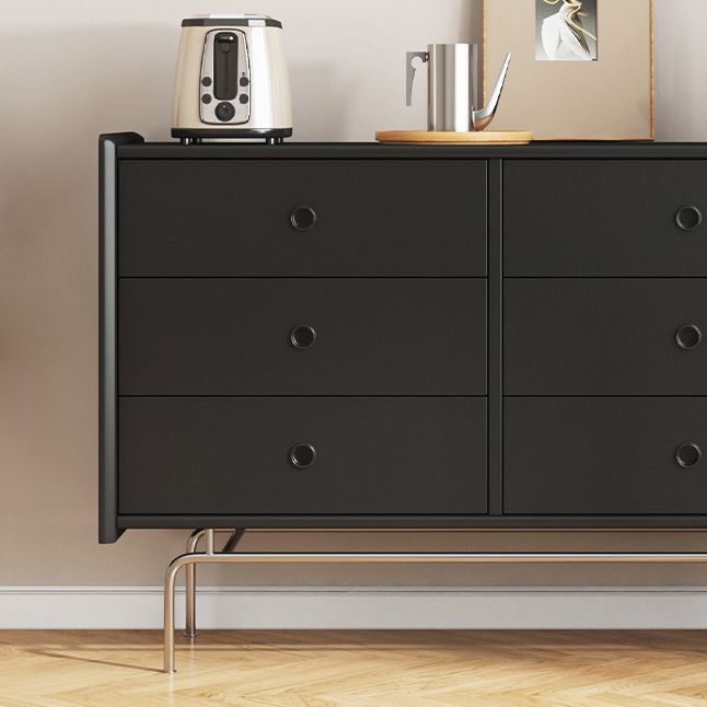 Horizontal Double Dresser Contemporary Dresser with Storage for Home