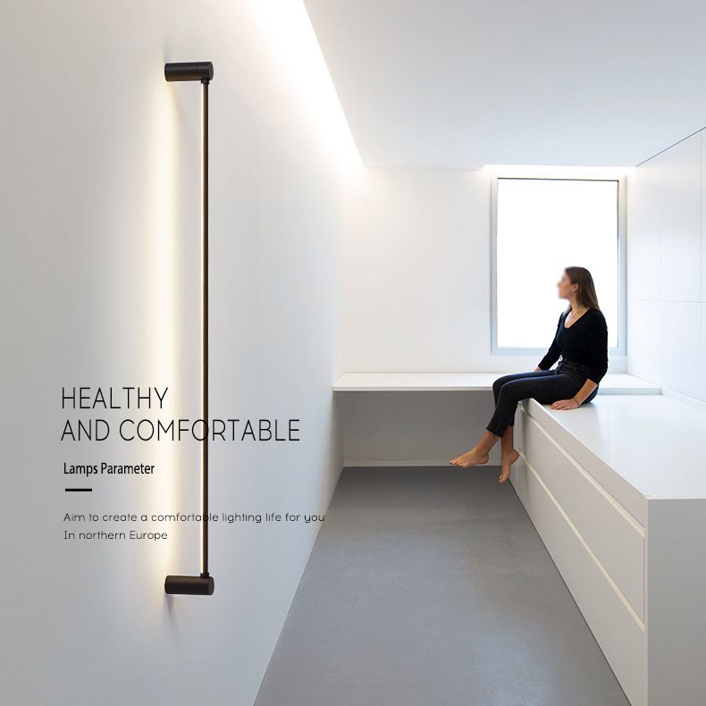 Eenvoud Staaf Gevormde Flush Mount Acryl hal slaapkamer LED flush plafond licht in zwart