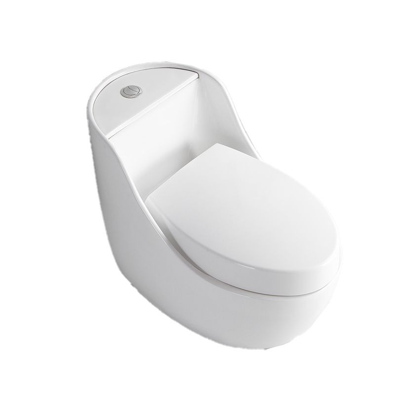 Contemporary Siphon Jet Toilet Bowl White Floor Mounted Urine Toilet for Washroom