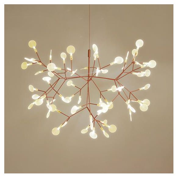 Apparecchiatura a soffitto ramificata nera/rosa in stile contemporaneo 30/45 luci lampadario del lampadario acrilico