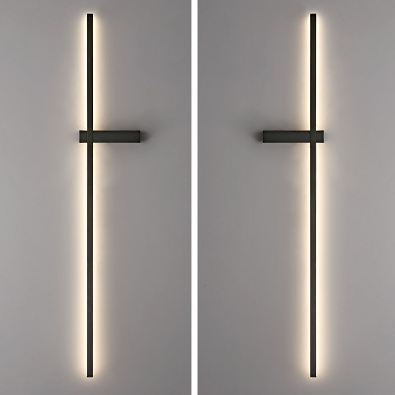 Brass Straight Wall Light Nordic Style 1 Light LED Wall Sconce for Living Room