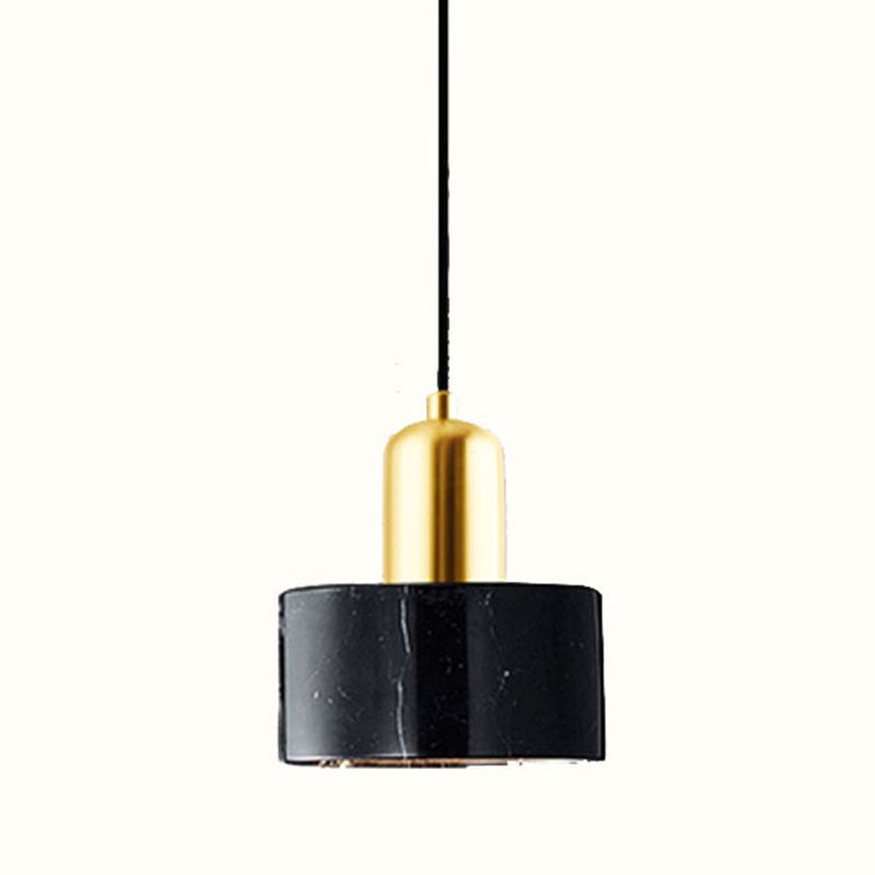 1 Light Pendant Light Modern Style Geometric Shape Stone Hanging Lamp for Bedside