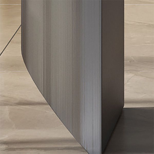 Modern Style Rectangle Table Sintered Stone Dining Table with Metal Legs