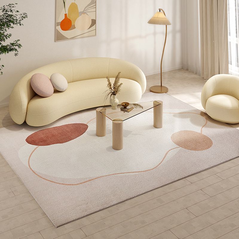 Color Mixed Simplicity Area Rug Polyester Color Block Rug Stain Resistant Indoor Rug for Living Room