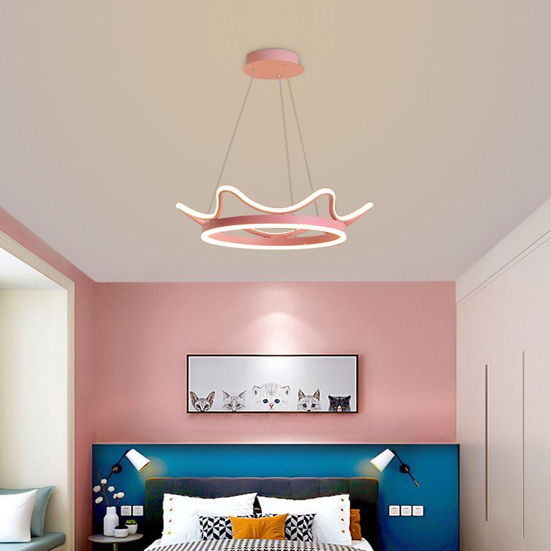 1 Light Crown Suspension Pendant Light
