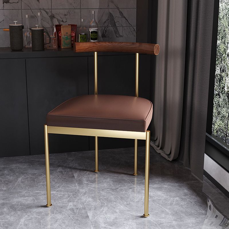Ensemble de chaises en métal de style contemporain, chaise d'appoint de cuisine à dossier ouvert pour usage domestique