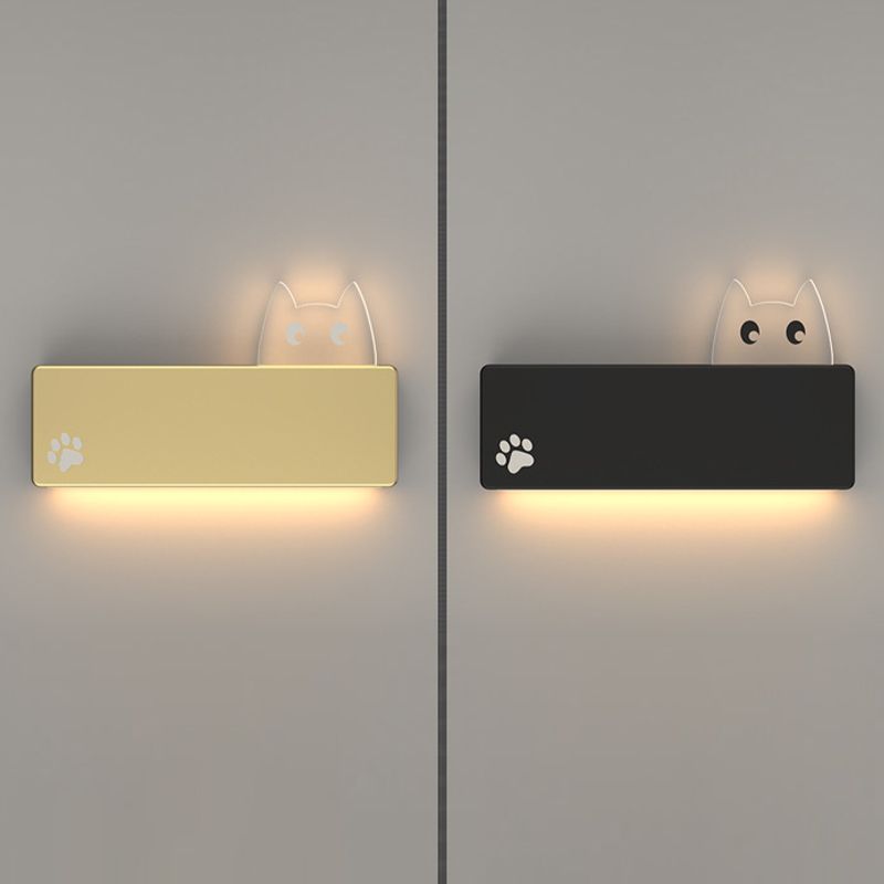 Modern Metal Wall Sconce Minimalist Wall Light Fixture with Acrylic Shade