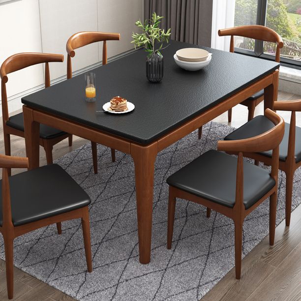 4-foot Stone Furniture Midcentury Style Rectangle Dining Table for Indoor