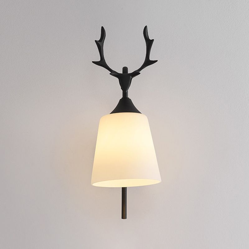 Glass Geometric Wall Light Fixture Modern 1-Light Wall Sconce Light