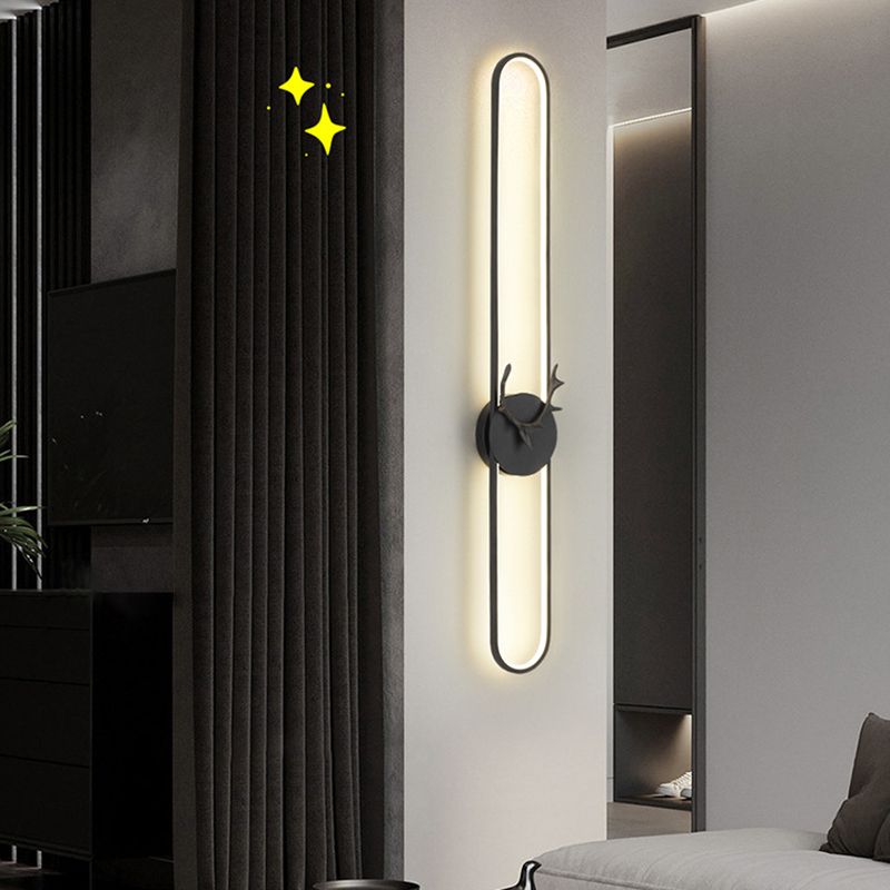 1-Light Linear Sconce Light Fixture Modern Metal Wall Light for Bedroom