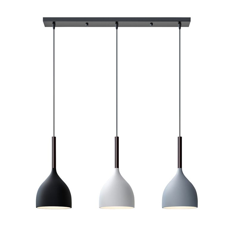 Modern Creative Creative Macaron a sospensione Light Lacked Cone lampada appesa con Sucker di ferro