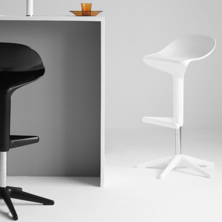 Modern Adjustable Height Counter Stool Plastic Footrest Bar Stool