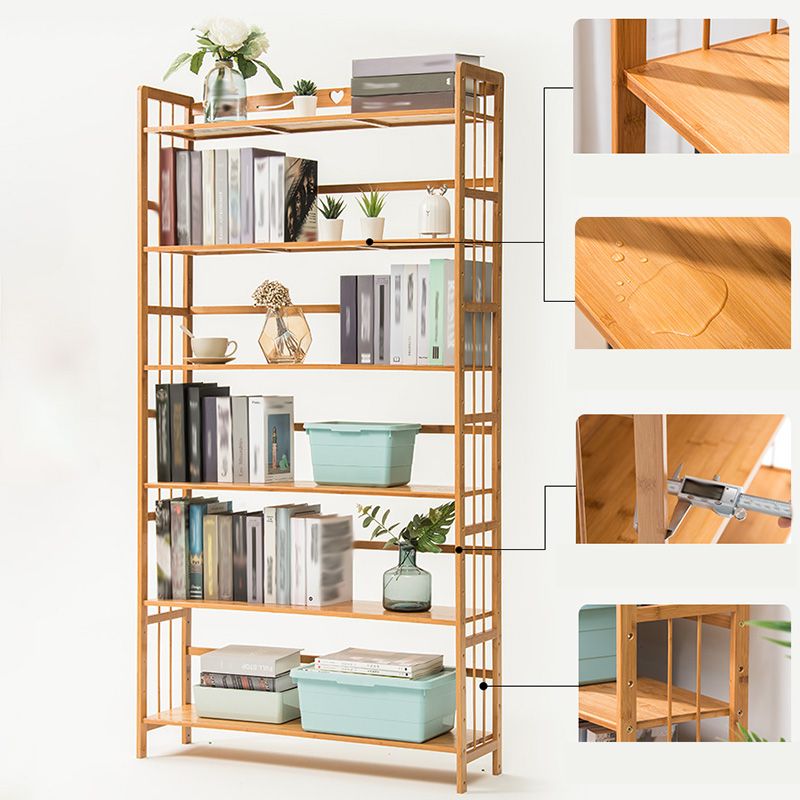 Modern Open Back Standard Bookshelf Engineered Wood Bookcase for Study Room