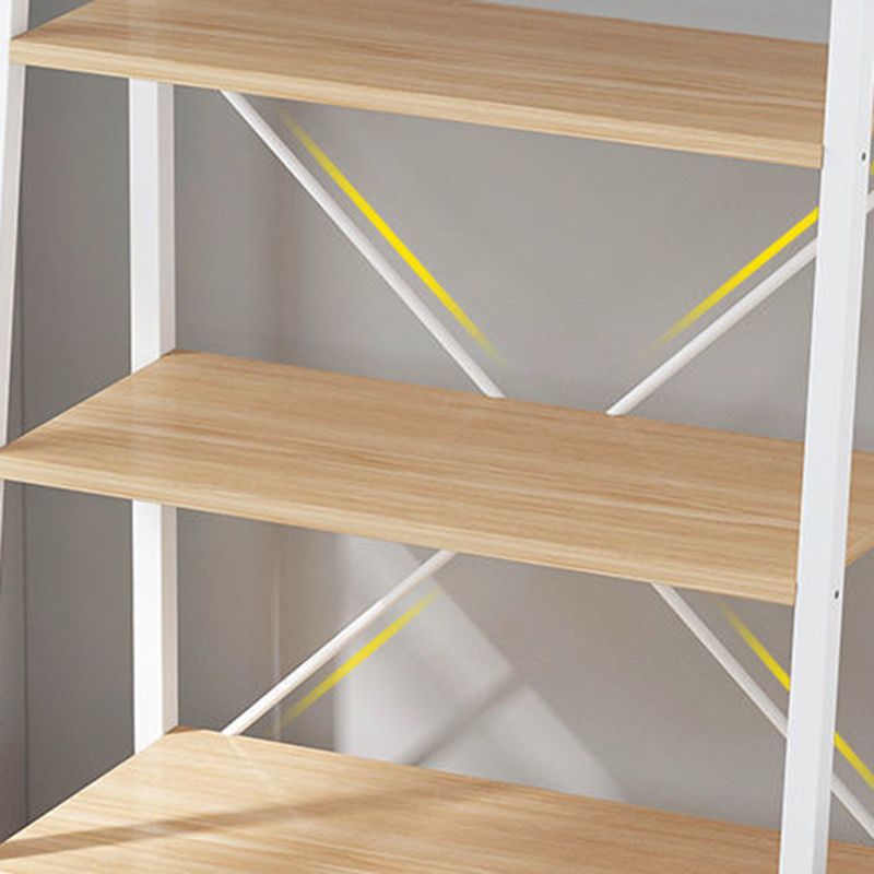 11.8" Wide Ladder Book Shelf Contemporary Style Home Metal Bookshelf