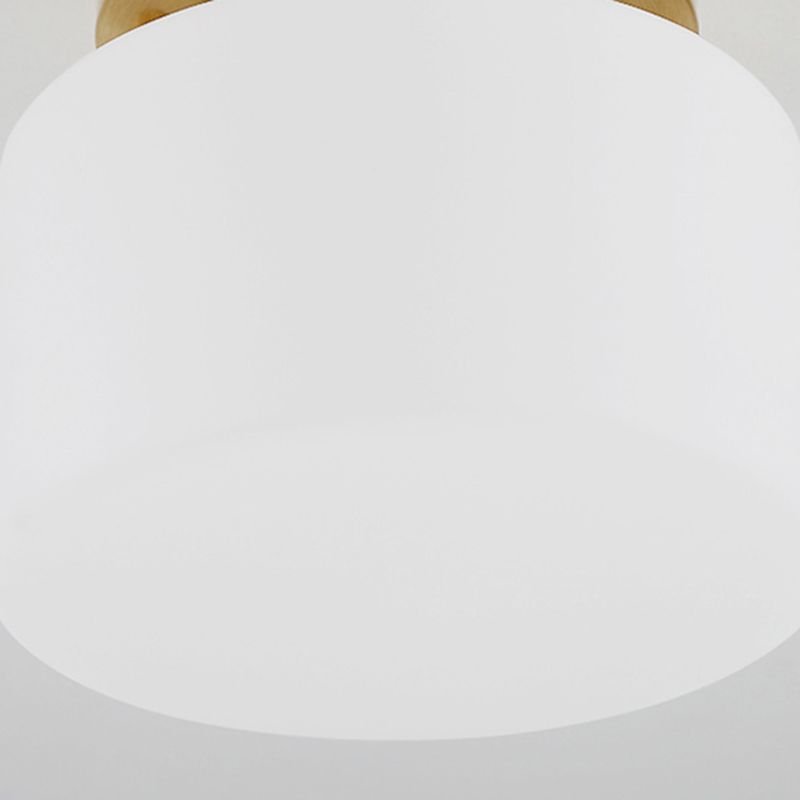 Modern Style Cylindrical Shape Ceiling Light Glass 1 Light Ceiling Light for Restaurant