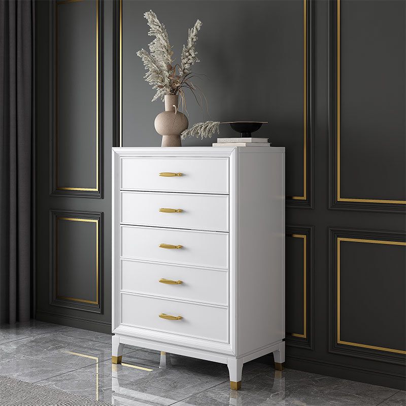 Ultra-Modern Double Dresser White Storage Chest Dresser for Bedroom