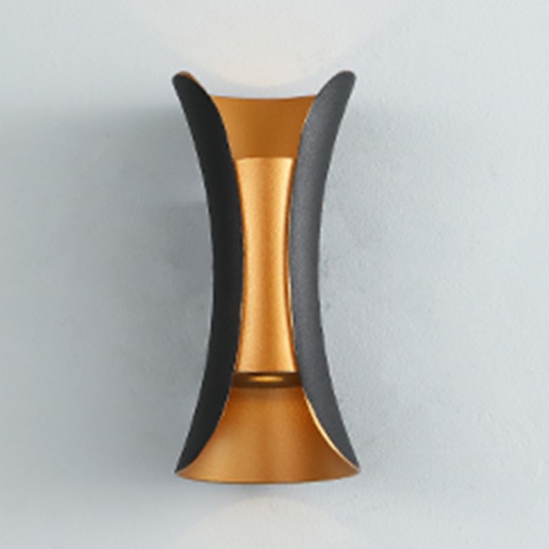 Estilo moderno Luz de pared de aluminio Geométrica 2 luces LEA LED LEA LEA EN NEGRO PARA EL AUTO