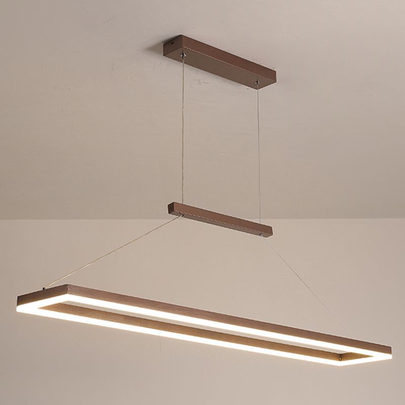 Rectangle island lighting Modern Kitchen Island Lighting Metal 1 Light Pendant Lighting in Gold