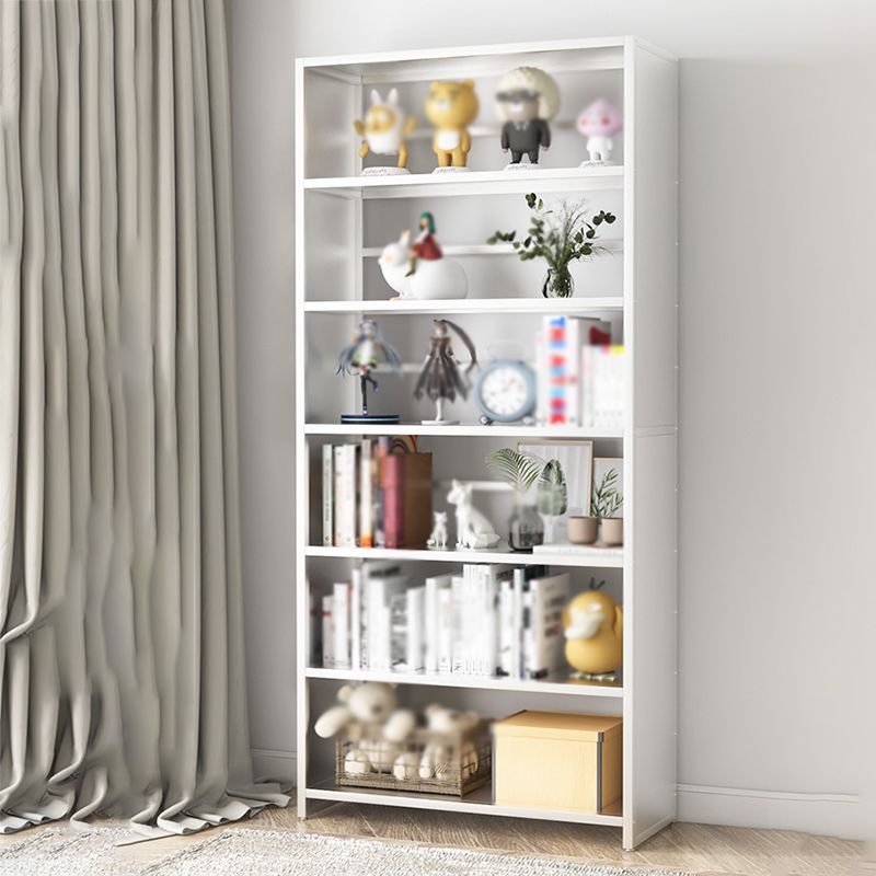 Modern Metal Bookshelf Open Shelf Bookcase with Rectangular Shelves