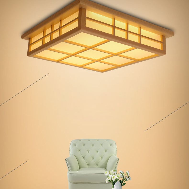 Holz quadratisch bündig Halterung Deckenbefestigung Moderne Stil LED Holz Decke montiert Licht