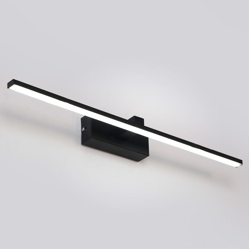 Luz de pared de metal de forma lineal Luz de montaje de pared de espejo de luz simple estilo moderno