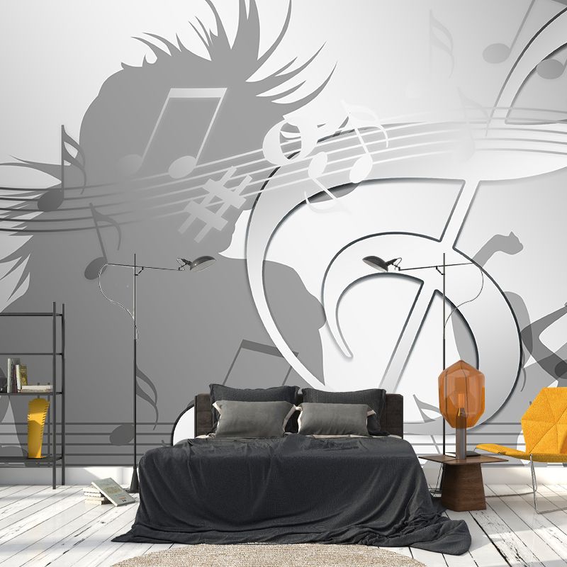 Environmental Wall Mural Wallpaper Music Lovers Illustration Sitting Room Wall Mural