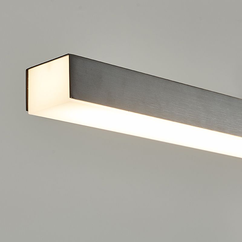 Modern Metal Pendant Light Linear Shape Island Light with Acrylic Shade for Bedroom