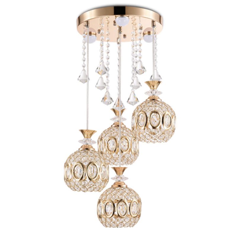 Einfachheit runde Anhänger Deckenleuchte Kristall Esszimmer LED Pendelleuchte Leuchte