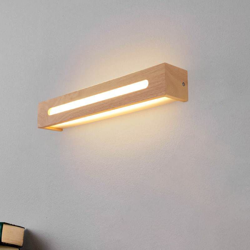 Rechthoek houten wand gemonteerde lichten eigentijdse wand gemonteerd lamp voor badkamer