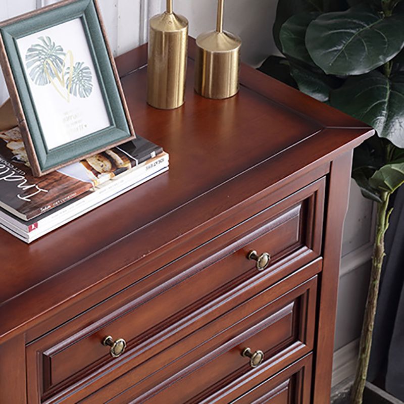 Mid Century Modern Brown Accent Chest Rubberwood 4/5/6 - Drawer Chest