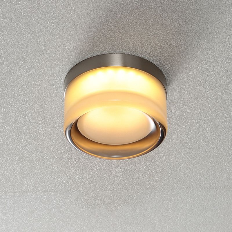 Cylinder Shape Wall Lamp Modern Style Acrylic 1 Lights Wall Light for Living Room