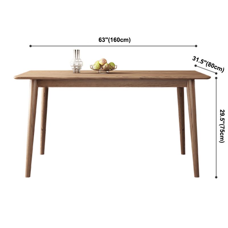 Rechthoek Ash vaste houten tafel moderne eettafel met 4 poten voor restaurant