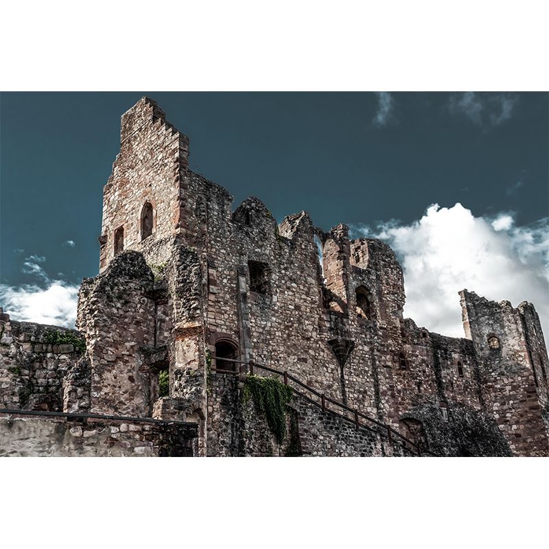 City Construction Mural Wallpaper Mildew Resistant Wall Covering for Bedroom