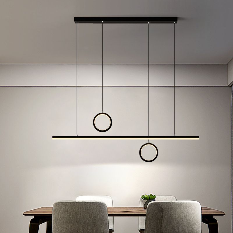 3-Lights Modernist Island Pendants Metal Pendant Lights for Living Room