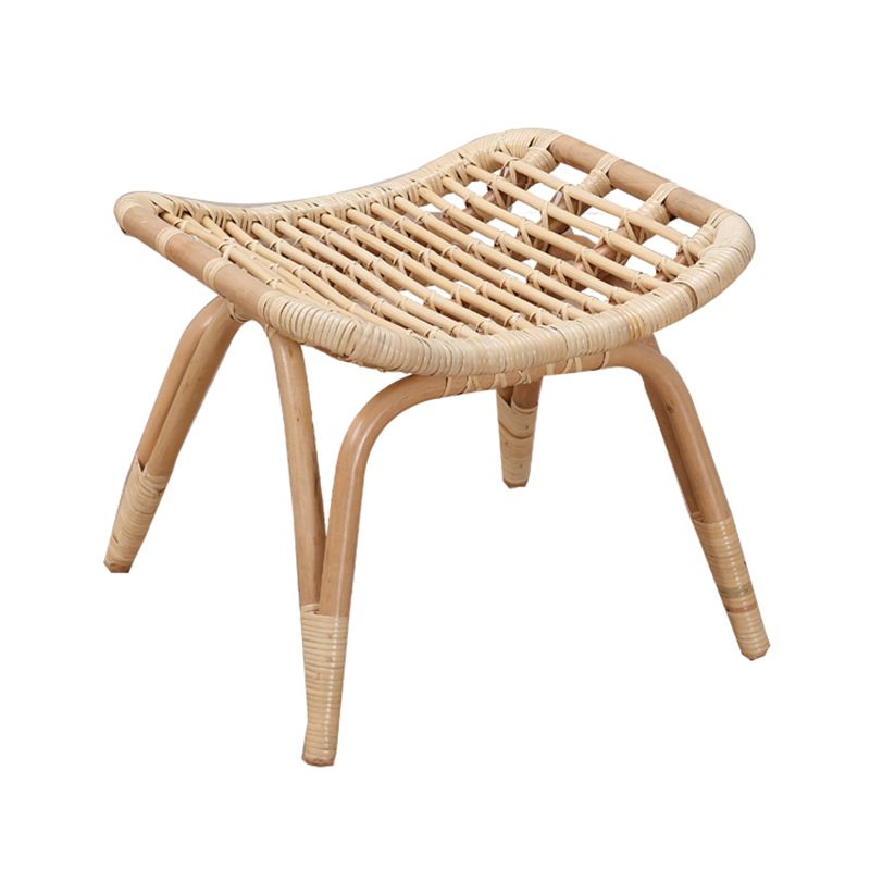 Contemporary Wicker Rocking Accent Chair Natural Rocker Chair Spindle