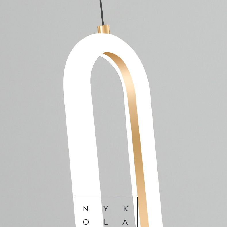 Gouden ronde vorm hanglamp moderne minimalistische ledhanglamp voor woonkamer