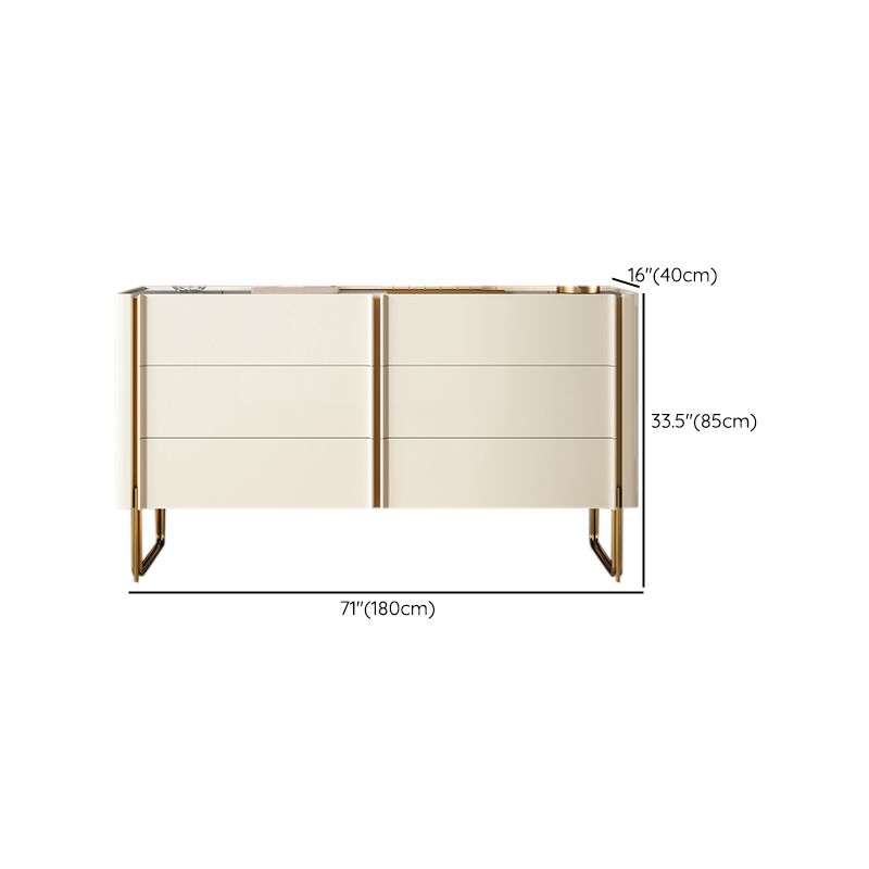 Stone Storage Chest Dresser Classic Glam Dresser with Drawers