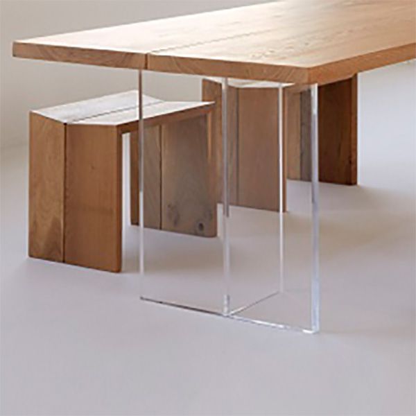Simplicity Style Dinette Table Rectangle Solid Wood Dining Room Table in Brown