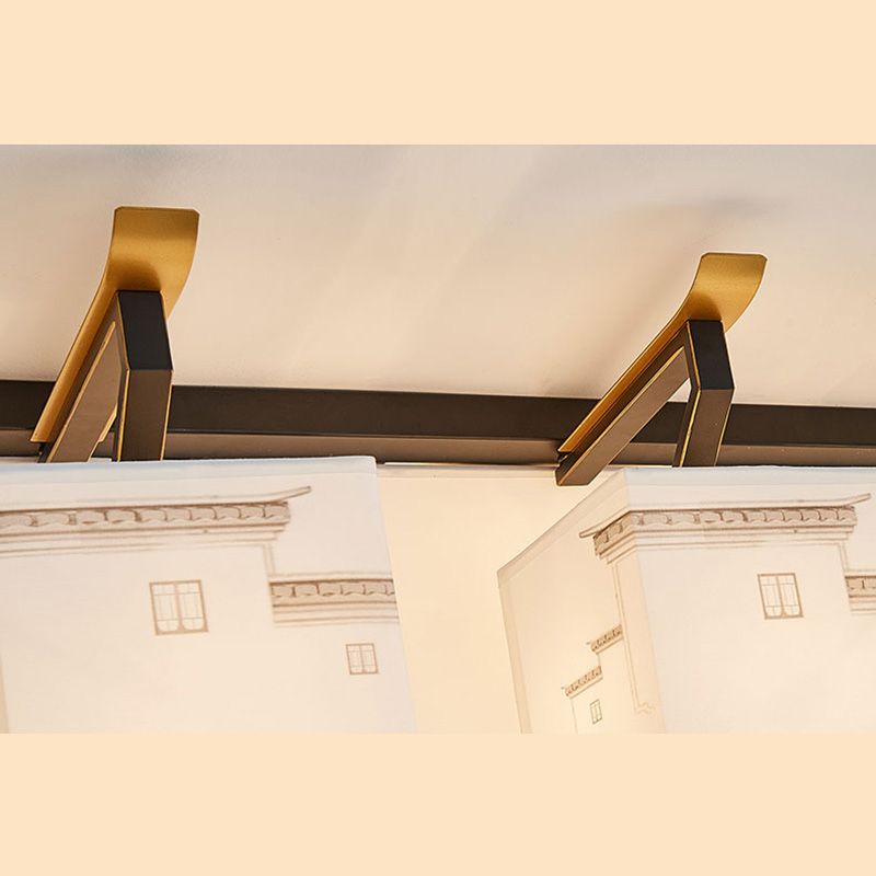 Chinese Style Fabric Flush Ceiling Light 5 Size for Optional Flush Light for Living Room