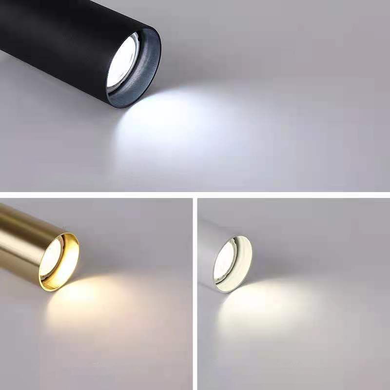 Cilindrische, halfverzonken plafondarmatuur Eenvoudig LED-metaal, halfverzonken plafondmontagelamp