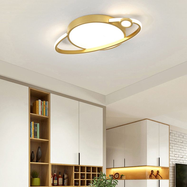 Lámparas de techo empotradas modernas de acrílico con luz empotrada Saturno para dormitorio