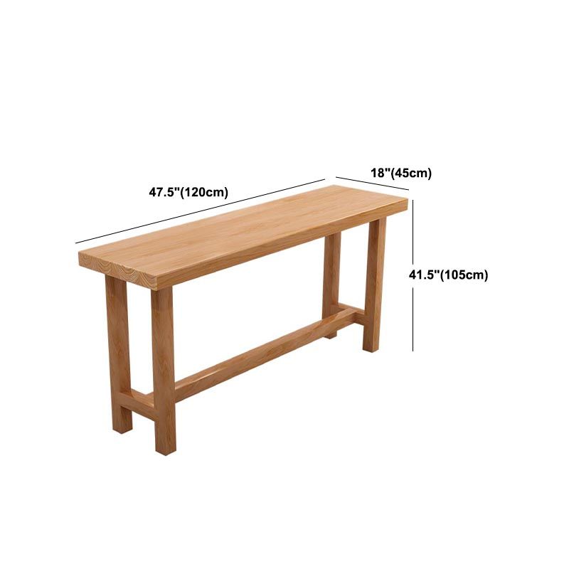 Rectangular Bar Pub Table Set 1/2/5/6/11 Pcs Solid Wood Bar Table and Bar Stools