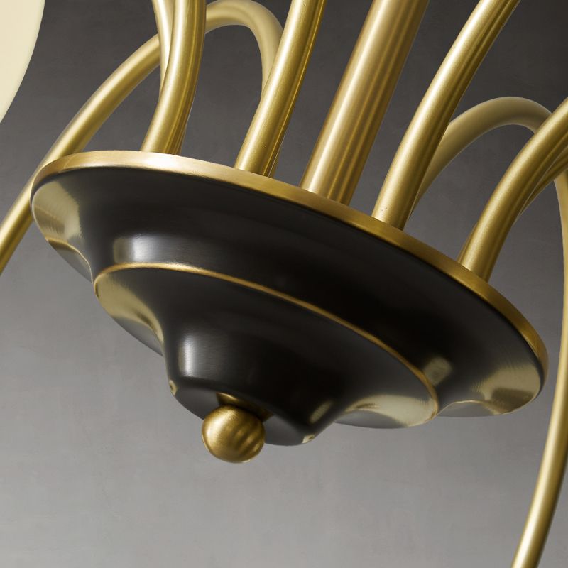 Moderne stijl Global Chandelier Multi Lights White Glass Suspension Lamp