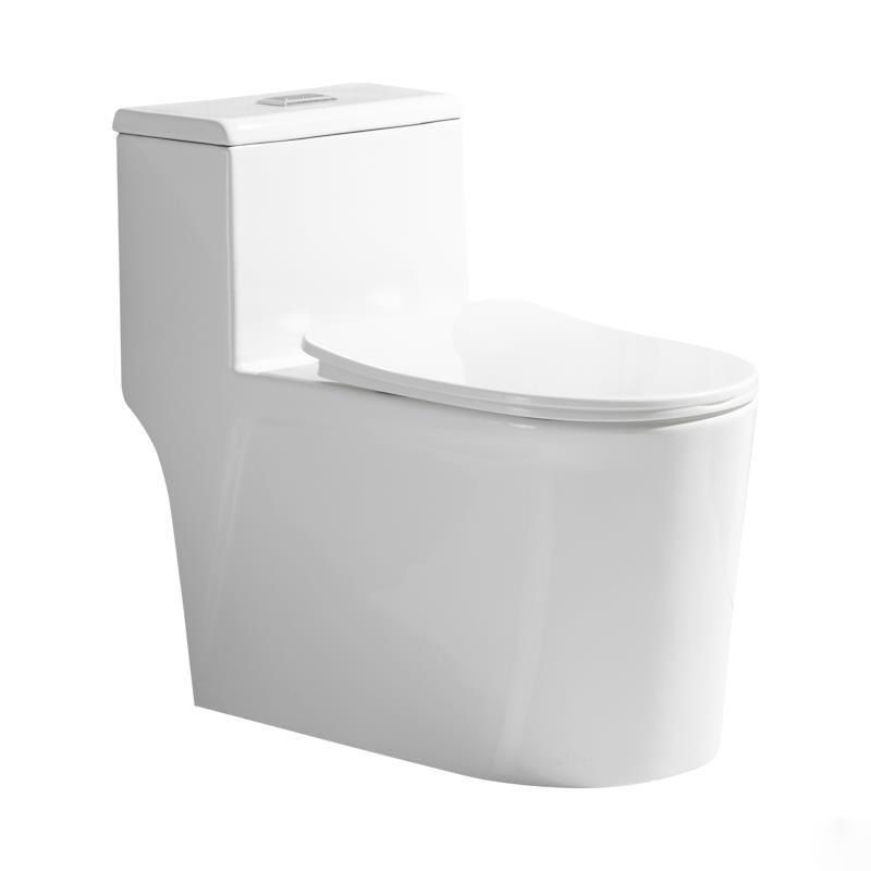 Contemporary Siphon Jet Flush Toilet White Urine Toilet with Seat for Bathroom