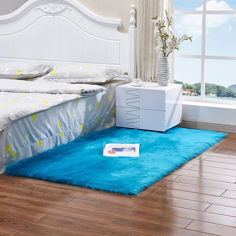Tapis de couleur unie simple Color plusieurs couleurs Tapis de la zone polydère Anti-glissement Animage Animal Fénit-Soins Tapis intérieur pour chambre à coucher