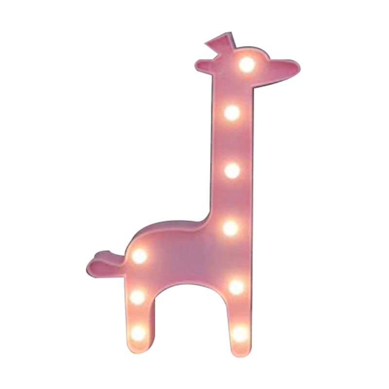 Giraffe Plastic Nightstand Light Cartoon Style LED Wall Night Lighting for Bedside