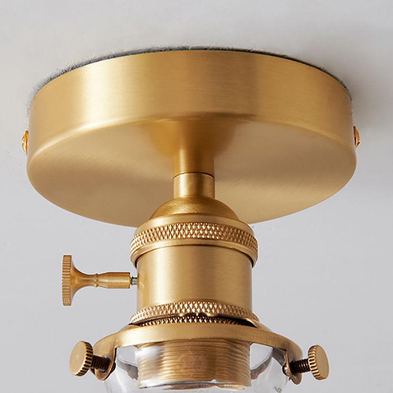 Modern Semi Flush Ceiling Light Fixture Nordic Style Glass Ceiling Flush Mount Lamp