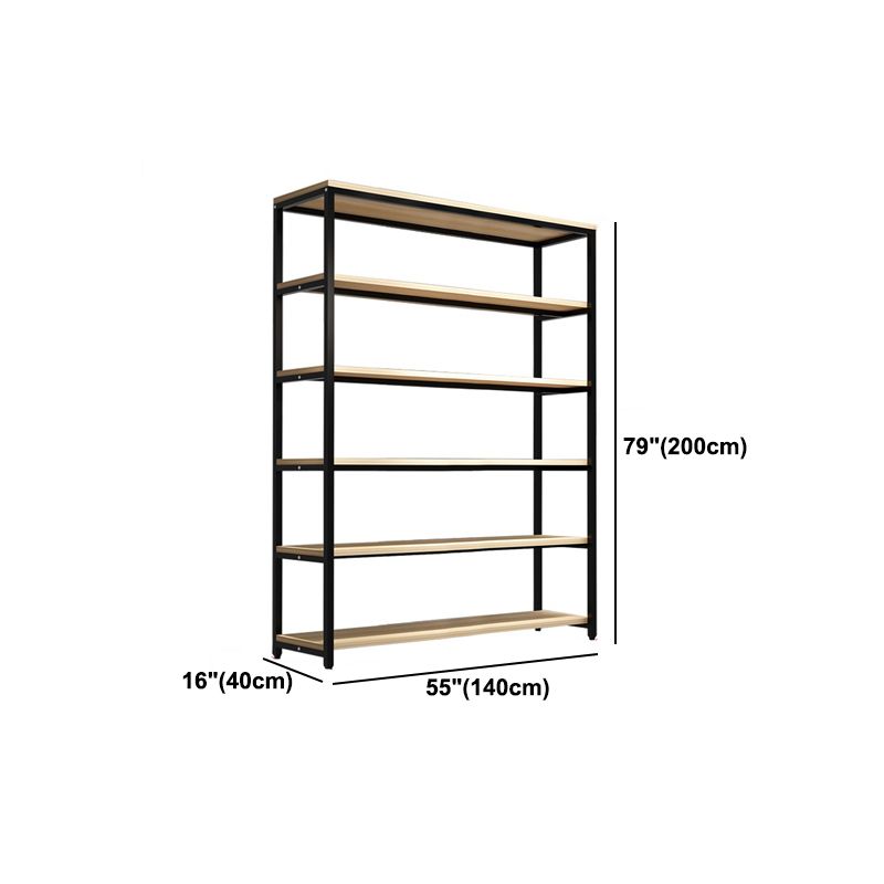 Metal Etagere Bookcase Industrial Open Back Book Shelf with Shelves for Office and Home