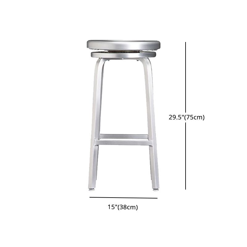 Silla de barra de metal, restaurante moderno con pie, taburete de aleación de aluminio, cafetería Simple