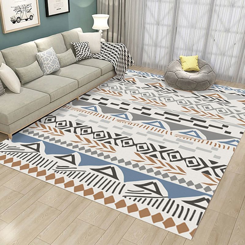 Gray Simple Carpet Polyester Deer Carpet Darwing Area Carpet for Living Room